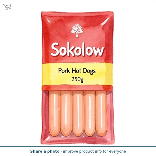 Sokolow Pork Hot Dogs 250g