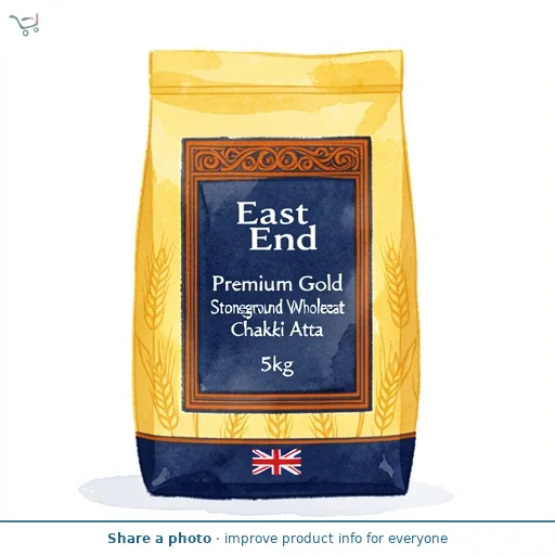 East End Premium Gold Chakki Stoneground Wholewheat Chapatti Atta 5kg