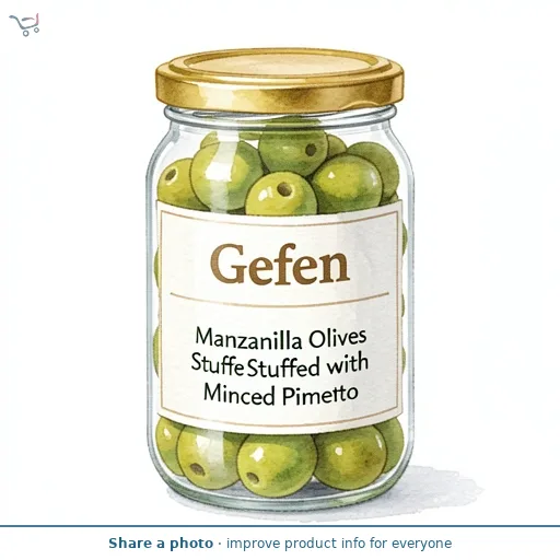 Gefen Manzanilla Olives Stuffed with Minced Pimento