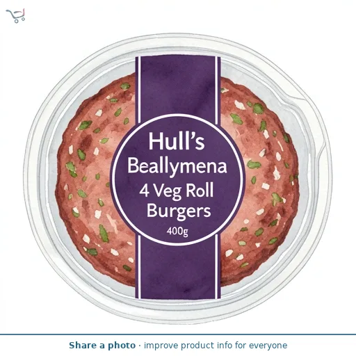 Hull's of Ballymena 4 Veg Roll Burgers 400g