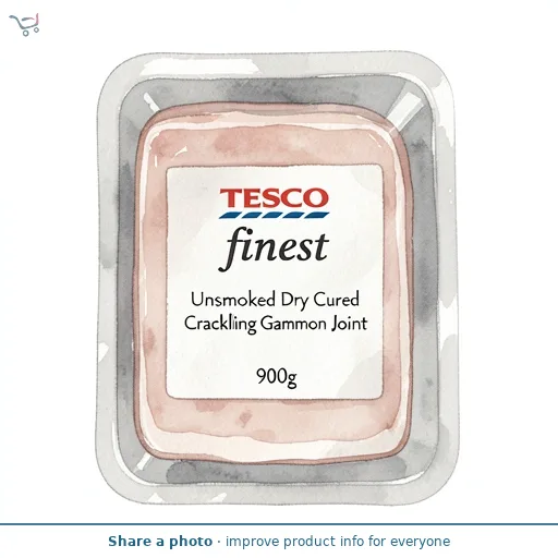 Tesco Finest Unsmoked Dry Cured Crackling Gammon Joint 900g
