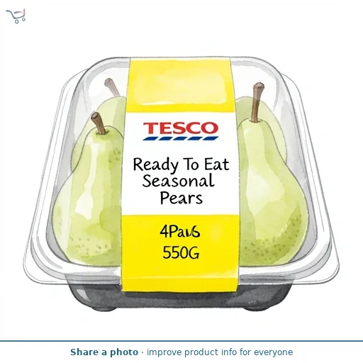 Tesco Ready To Eat Seasonal Pears 4Pack 550G