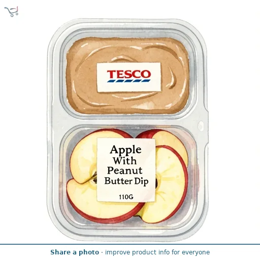 Tesco Apple With Peanut Butter Dip 110G