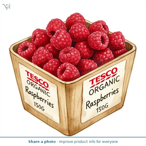 Tesco Organic Raspberries 150G