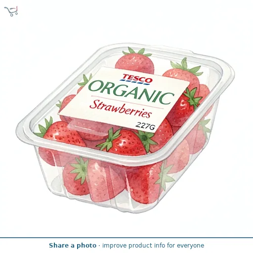 Tesco Organic Strawberries 227G