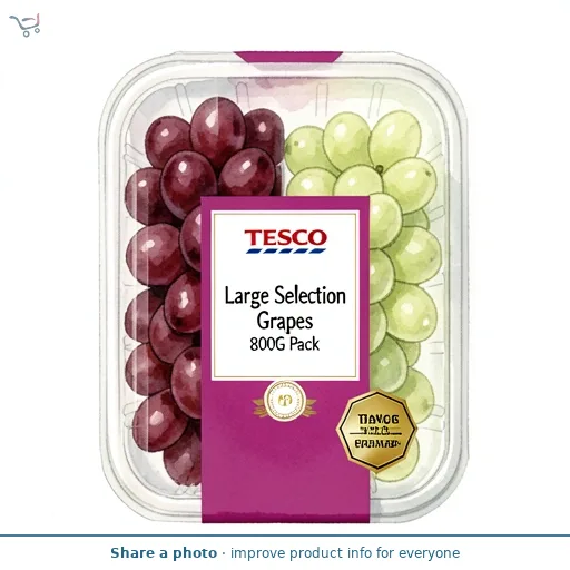 Tesco Large Selection Grapes 800G Pack