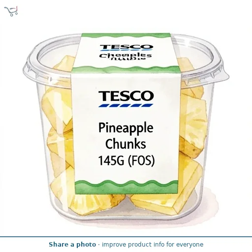 Tesco Pineapple Chunks 145G (FOS) 
