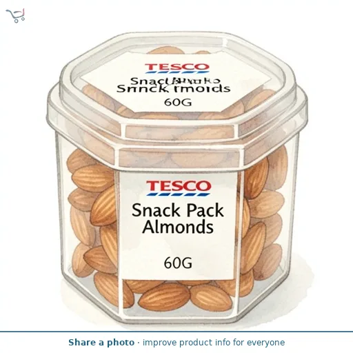 Tesco Snack Pack Almonds 60G