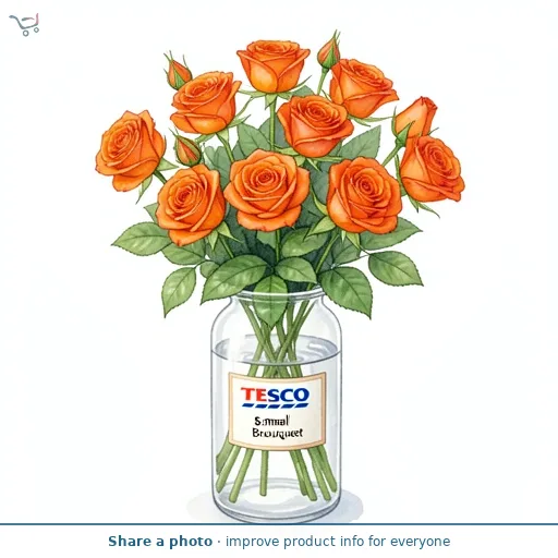 Tesco Small Red & Orange Roses Bouquet