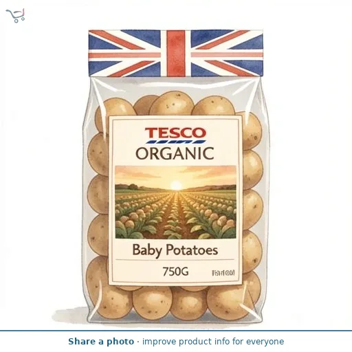 Tesco Organic Baby Potatoes 750G