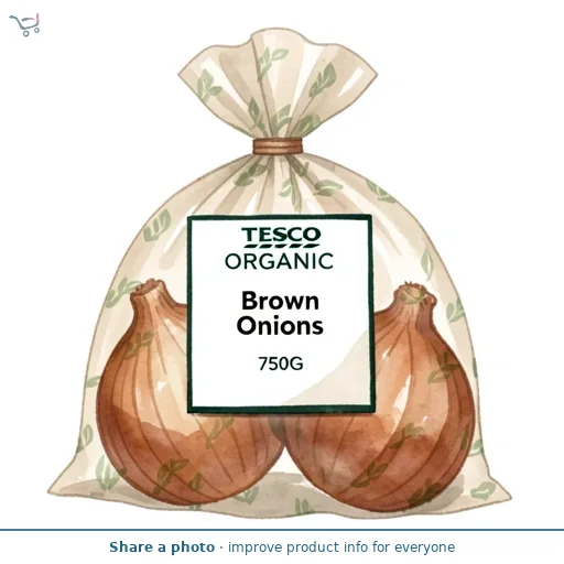 Tesco Organic Brown Onions 750G