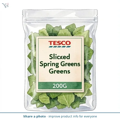 Tesco Sliced Spring Greens 200G
