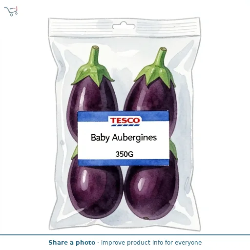 Tesco Baby Aubergines 350G