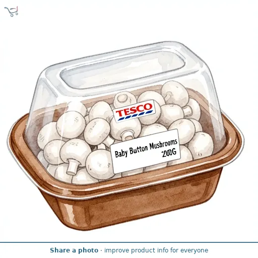 Tesco Baby Button Mushrooms 200G