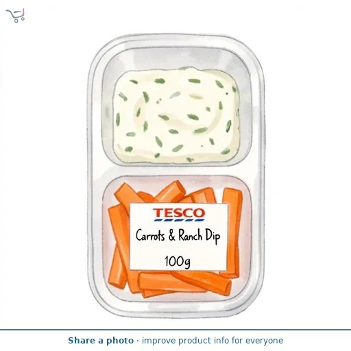 Tesco Carrots & Ranch Dip 100g