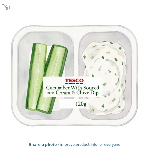 Tesco Cucumber With Soured Cream & Chive Dip 120g 