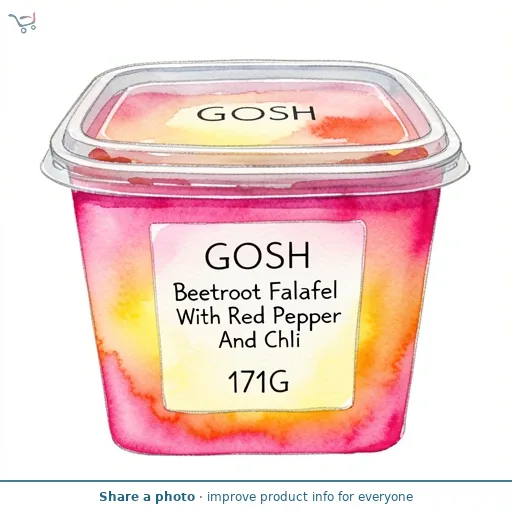 Gosh Beetroot Falafel With Red Pepper And Chli 171G