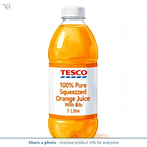 Tesco 100% Pure Squeezed Orange Juice With Bits 1 Litre
