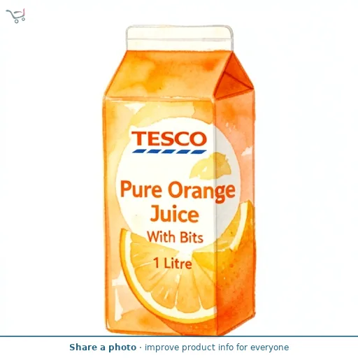Tesco Pure Orange Juice With Bits 1 Litre