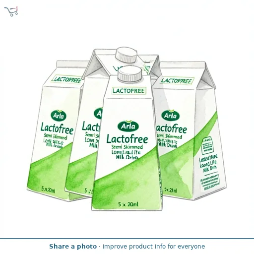 Arla Lactofree Semi Skimmed Long Life Milk Drink 5 x 20ml