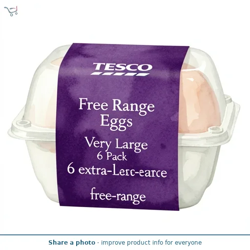 Tesco Free Range Eggs Very Large 6 Pack