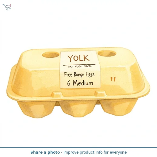 Yolk  Free Range Eggs 6 Medium