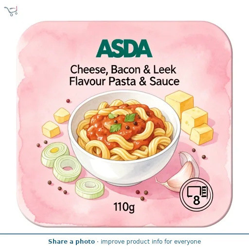 ASDA Cheese, Bacon & Leek Flavour Pasta & Sauce 110g