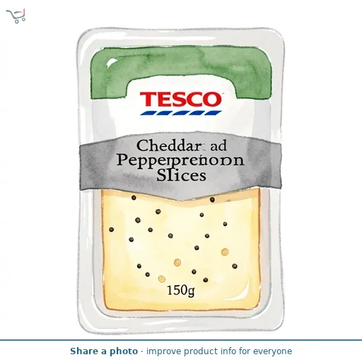 Tesco Cheddar and Peppercorn Slices 150g