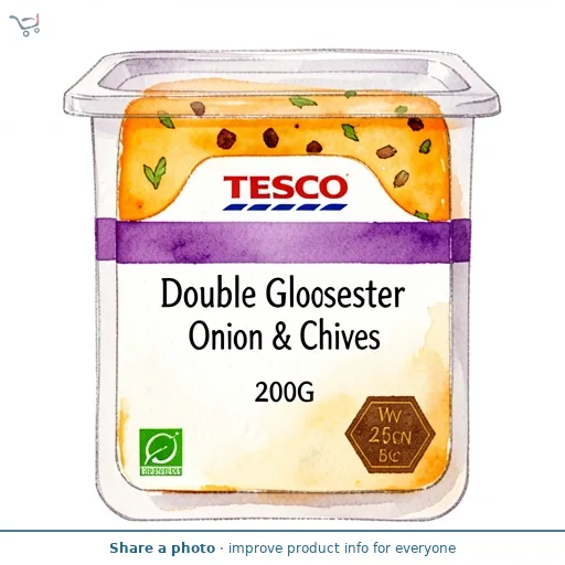 Tesco Double Gloucester Onion & Chives 200G
