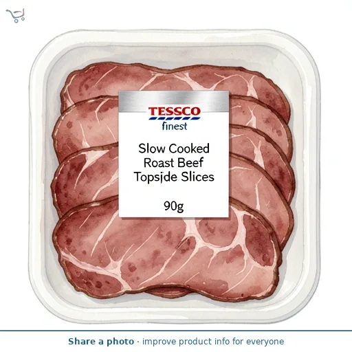 Tesco Finest Slow Cooked Roast Beef Topside Slices 90g