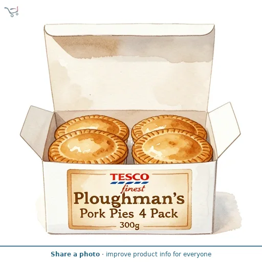 Tesco Finest Ploughman's Pork Pies 4 Pack 300g