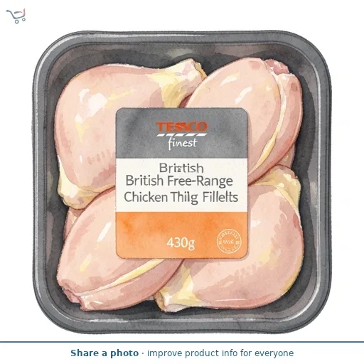 Tesco Finest British Free-Range Chicken Thigh Fillets 430g