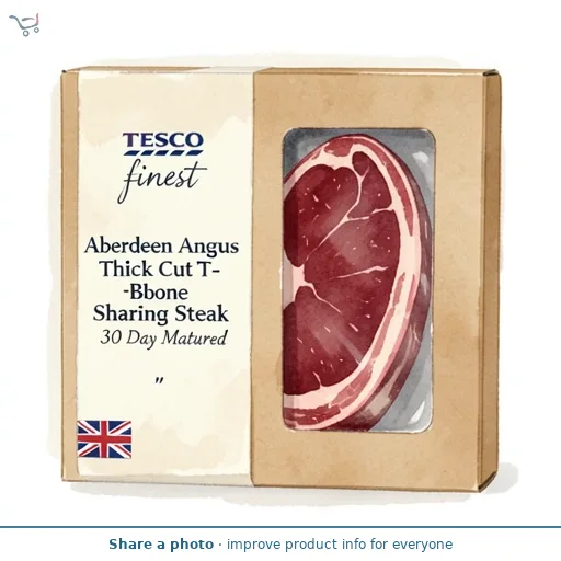 Tesco Finest Aberdeen Angus Thick Cut T-Bone Sharing Steak 30 Day Matured