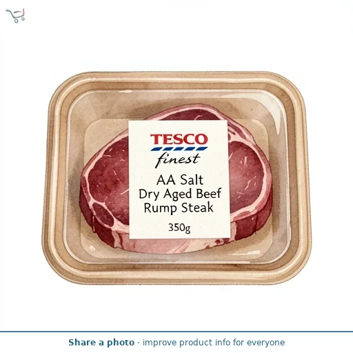 Tesco Finest AA Salt Dry Aged Beef Rump Steak 350g