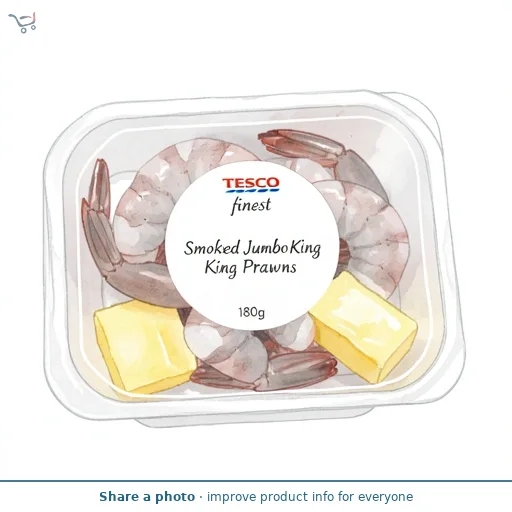 Tesco Finest Smoked Jumbo King Prawns 180g