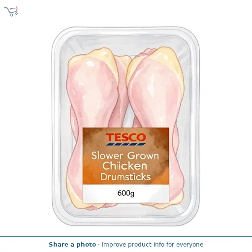 Tesco Slower Grown Chicken Drumsticks 600g