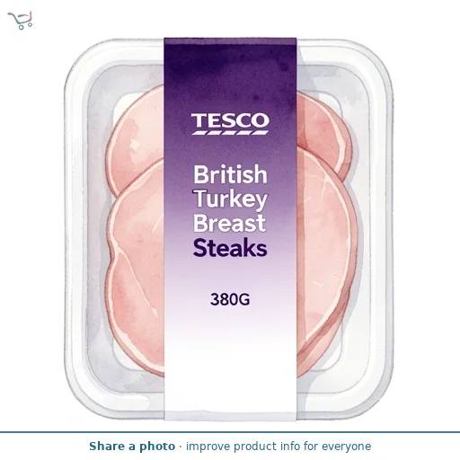 Tesco British Turkey Breast Steaks 380G