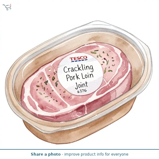 Tesco Crackling Pork Loin Joint 637G