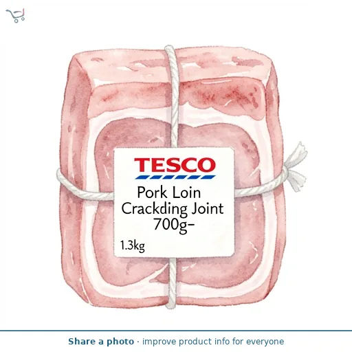 Tesco Pork Loin Crackling Joint 700g-1.3kg