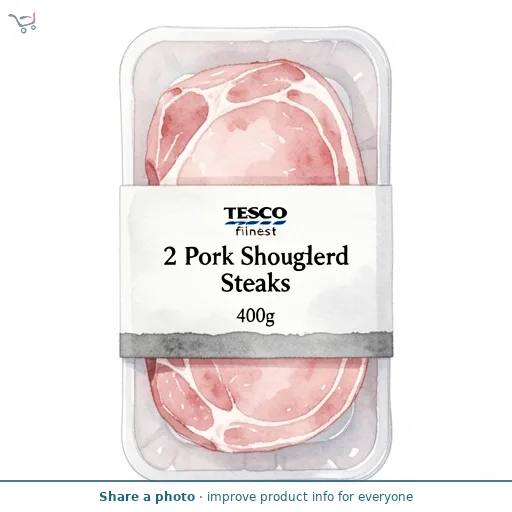 Tesco Finest 2 Pork Shoulder Steaks 400g