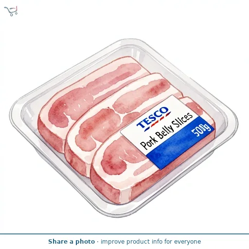 Tesco British Pork Belly Slices 500g