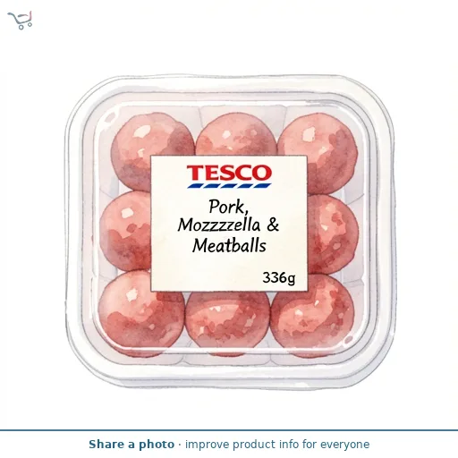 Tesco Pork, Mozzarella & Tomato Meatballs 336g
