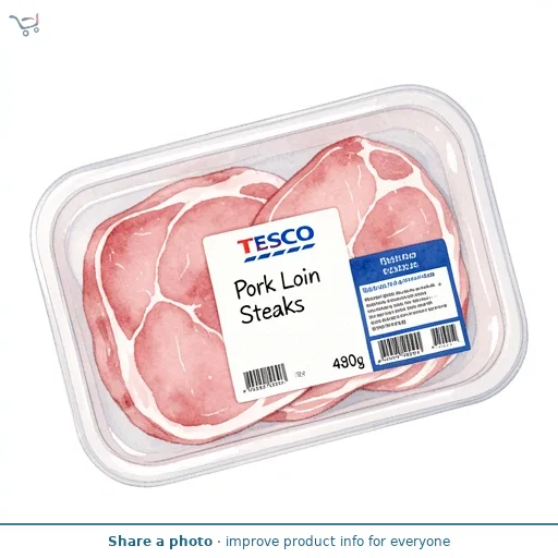 Tesco Pork Loin Steaks 480g