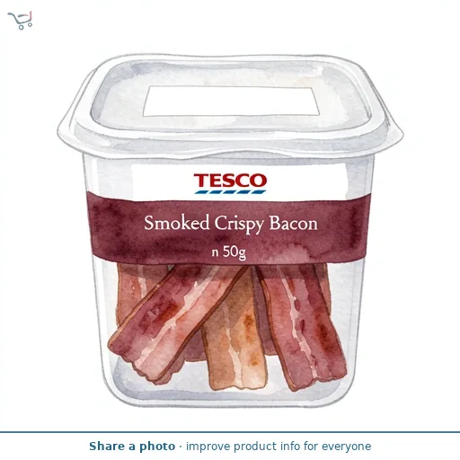  Tesco Smoked Crispy Bacon 50g