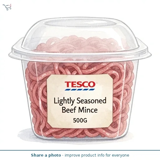 Tesco Lightly Seasoned Beef Mince 500G 