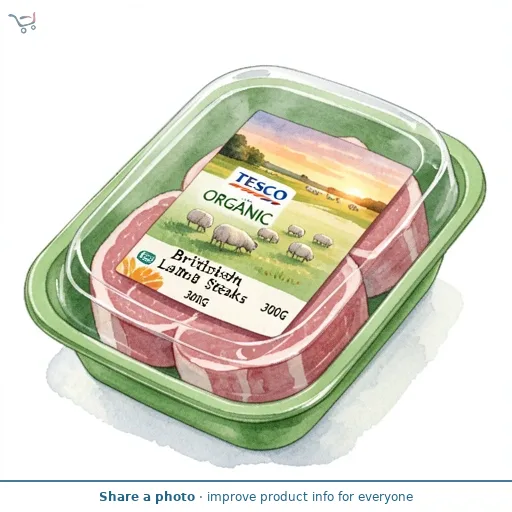 Tesco Organic British Lamb Leg Steaks 300G