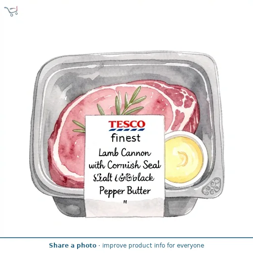 Tesco Finest Lamb Cannon with Cornish Sea Salt & Black Pepper Butter