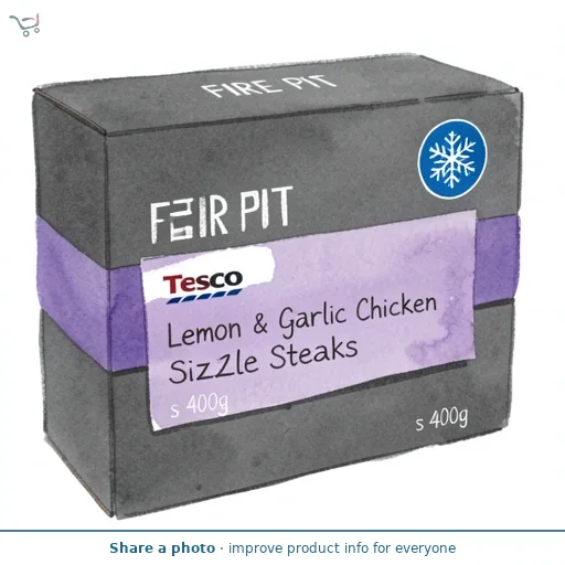  Fire Pit Tesco Lemon & Garlic Chicken Sizzle Steaks 400g