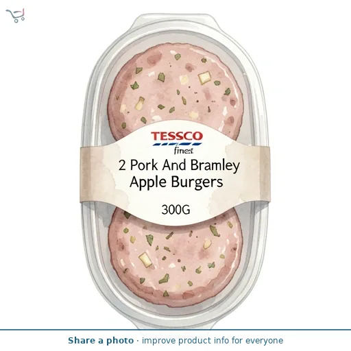Tesco Finest 2 Pork And Bramley Apple Burgers 300G
