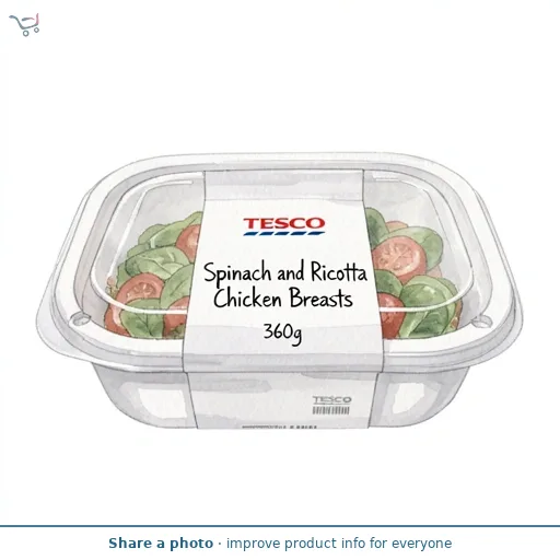 Tesco Spinach and Ricotta Chicken Breasts 360g